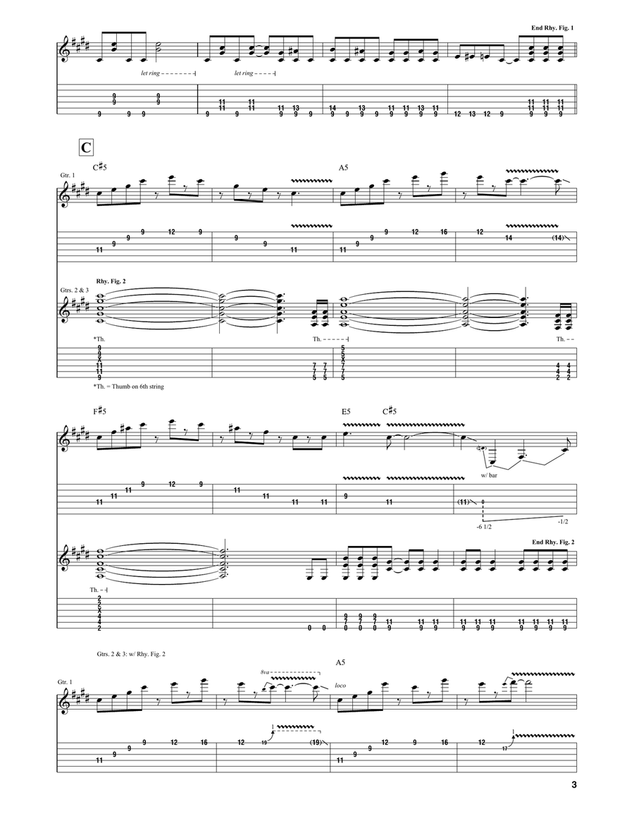 Nineteen Eighty Nineteen Eighty Guitar Tablature scores gallery preview page 3