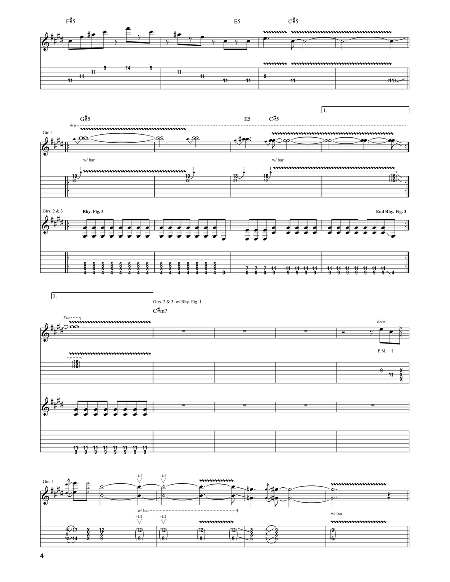 Nineteen Eighty Nineteen Eighty Guitar Tablature scores gallery preview page 4