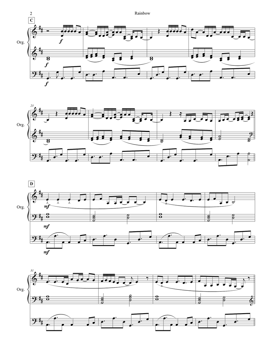 Rainbow Organ Solo scores gallery preview page 3