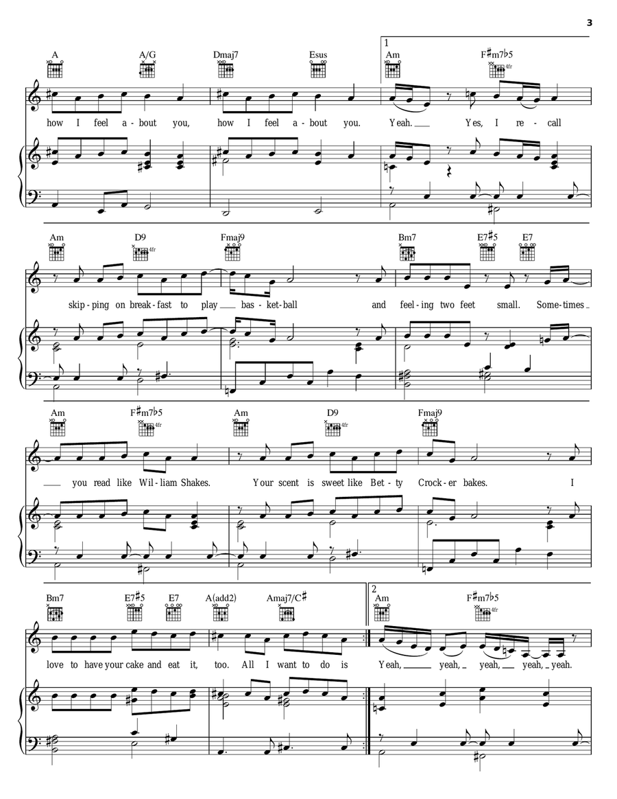 The Stupid Things The Stupid Things Piano, Vocal, Guitar scores gallery preview page 3