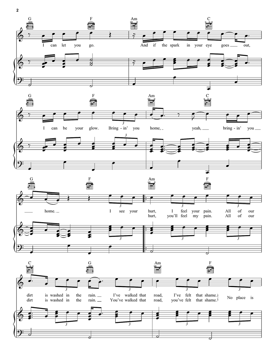 Sanctuary Sanctuary Piano, Vocal, Guitar scores gallery preview page 2