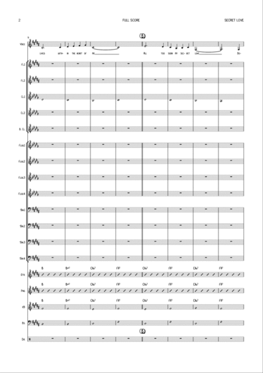 Secret Love Jazz Ensemble scores gallery preview page 2