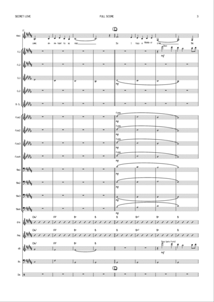 Secret Love Jazz Ensemble scores gallery preview page 3
