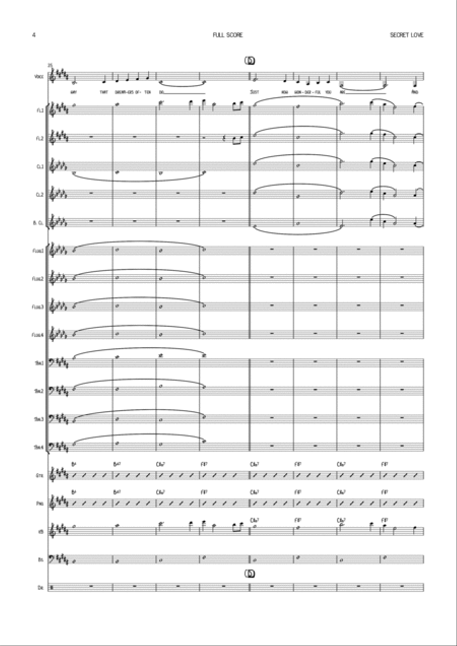 Secret Love Jazz Ensemble scores gallery preview page 4