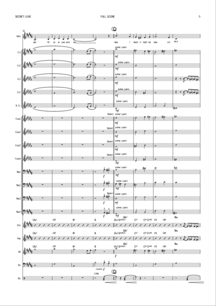 Secret Love Jazz Ensemble scores gallery preview page 5