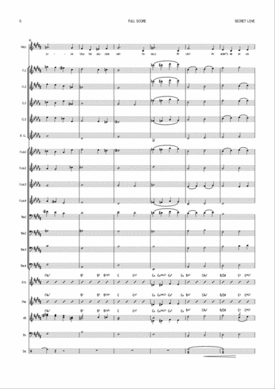 Secret Love Jazz Ensemble scores gallery preview page 6