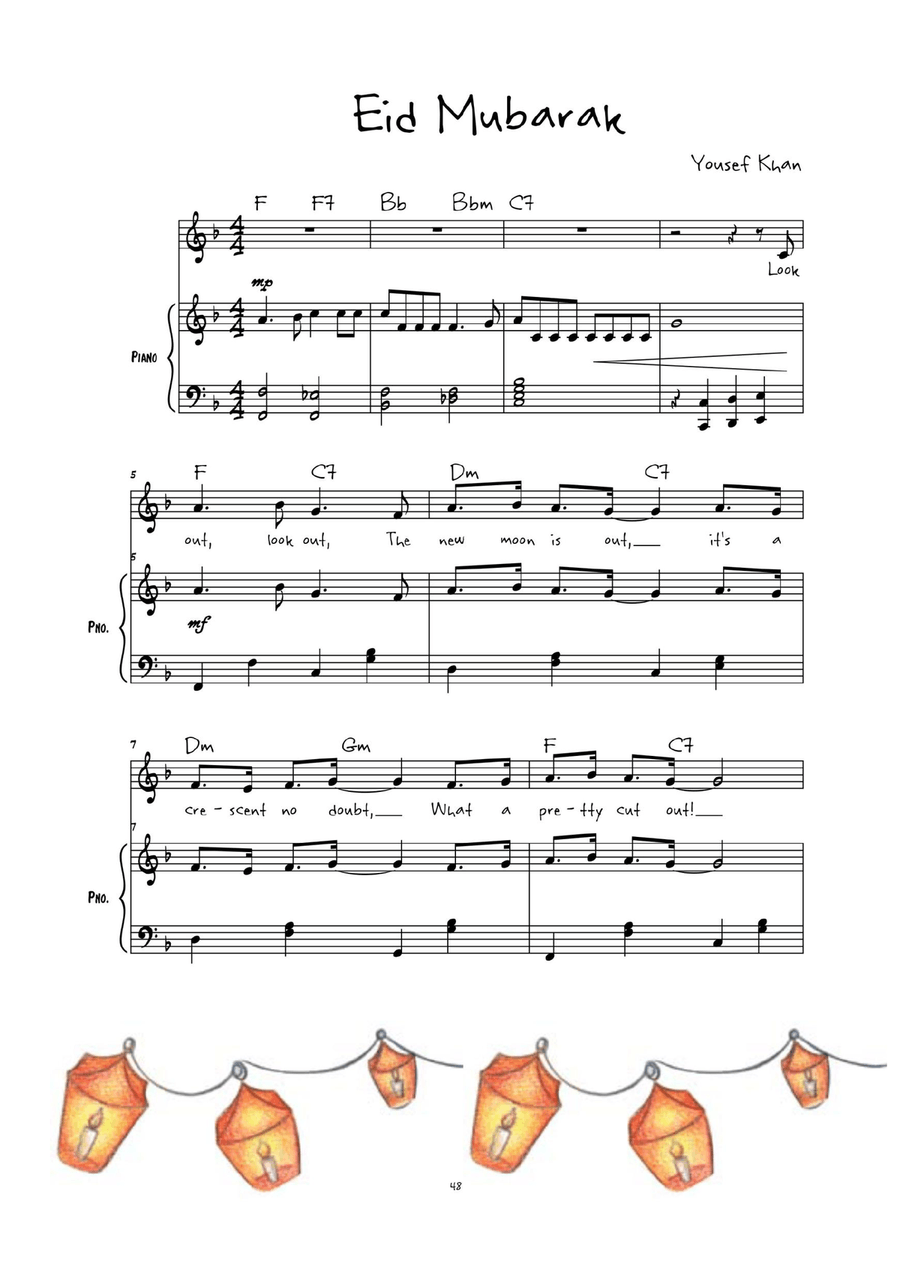 Eid Mubarak Eid Mubarak Unison Choir scores gallery preview page 3