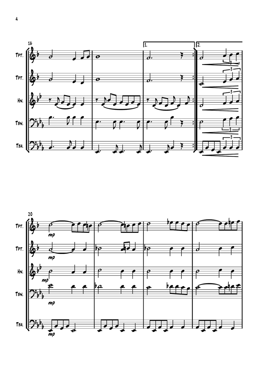 My Way My Way Euphonium scores gallery preview page 4