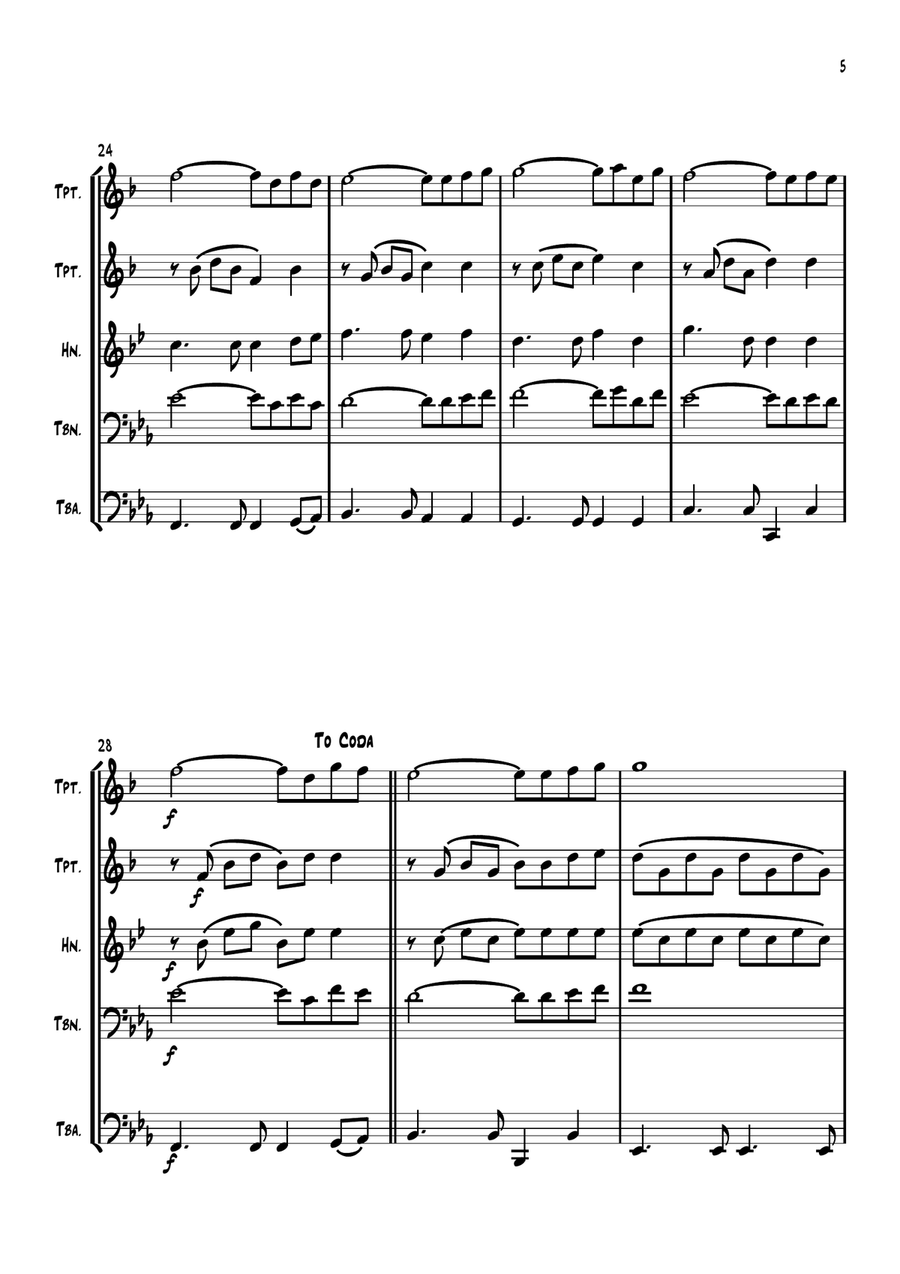 My Way My Way Euphonium scores gallery preview page 5