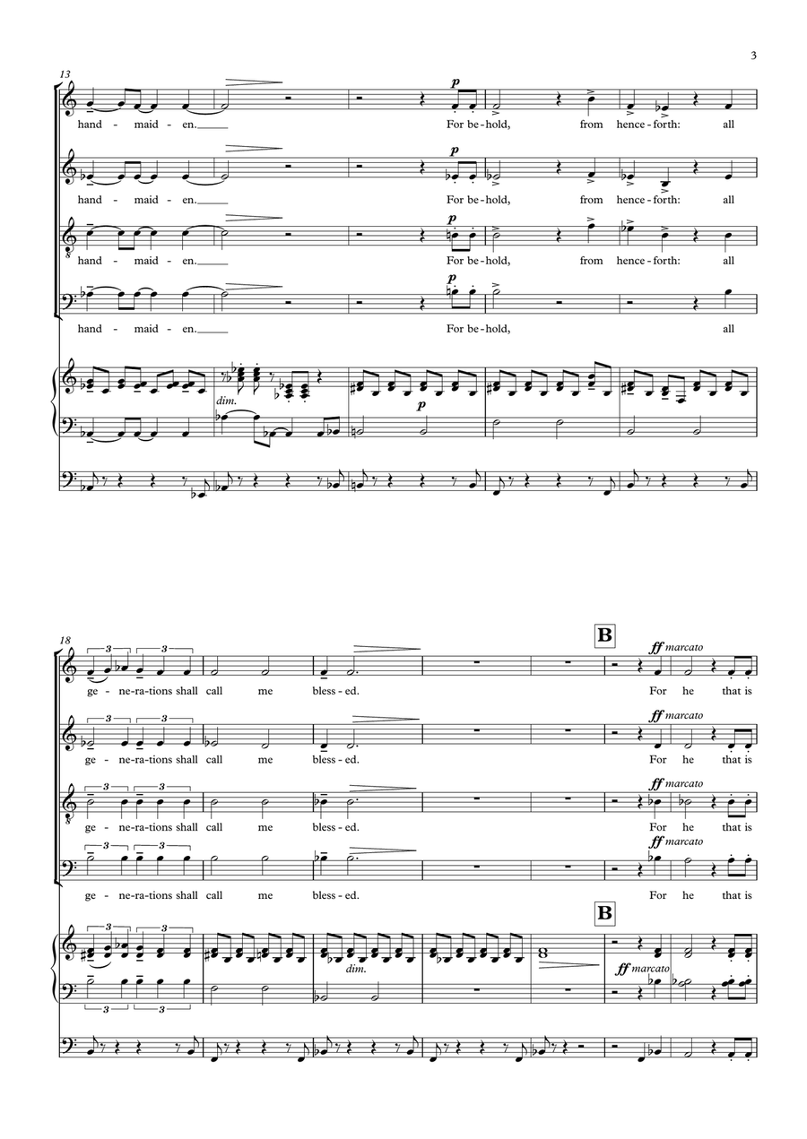 Magnificat & Nunc Dimittis (SATB version) 4-Part scores gallery preview page 3
