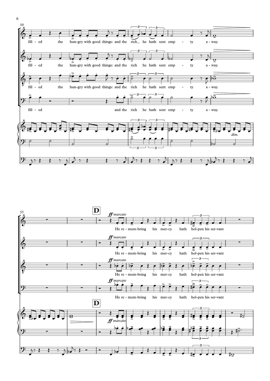 Magnificat & Nunc Dimittis (SATB version) 4-Part scores gallery preview page 6