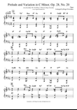 Prelude and Variation in C Minor, Op. 28 No. 20