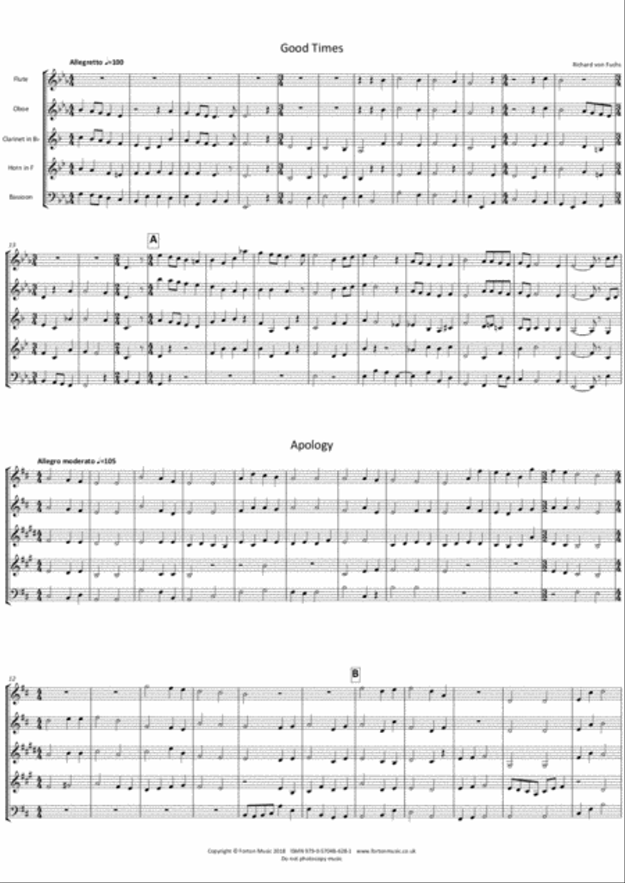 Music to Play and Enjoy Woodwind Quintet scores gallery preview page 4