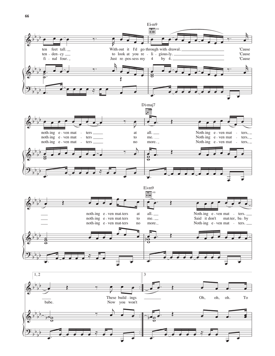 Nothing Even Matters Nothing Even Matters Piano, Vocal, Guitar scores gallery preview page 3