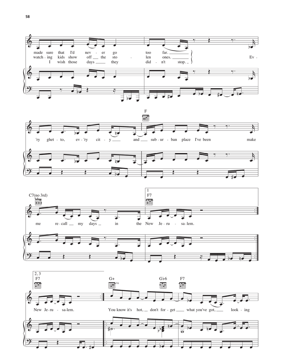 Every Ghetto, Every City Every Ghetto, Every City Piano, Vocal, Guitar scores gallery preview page 2
