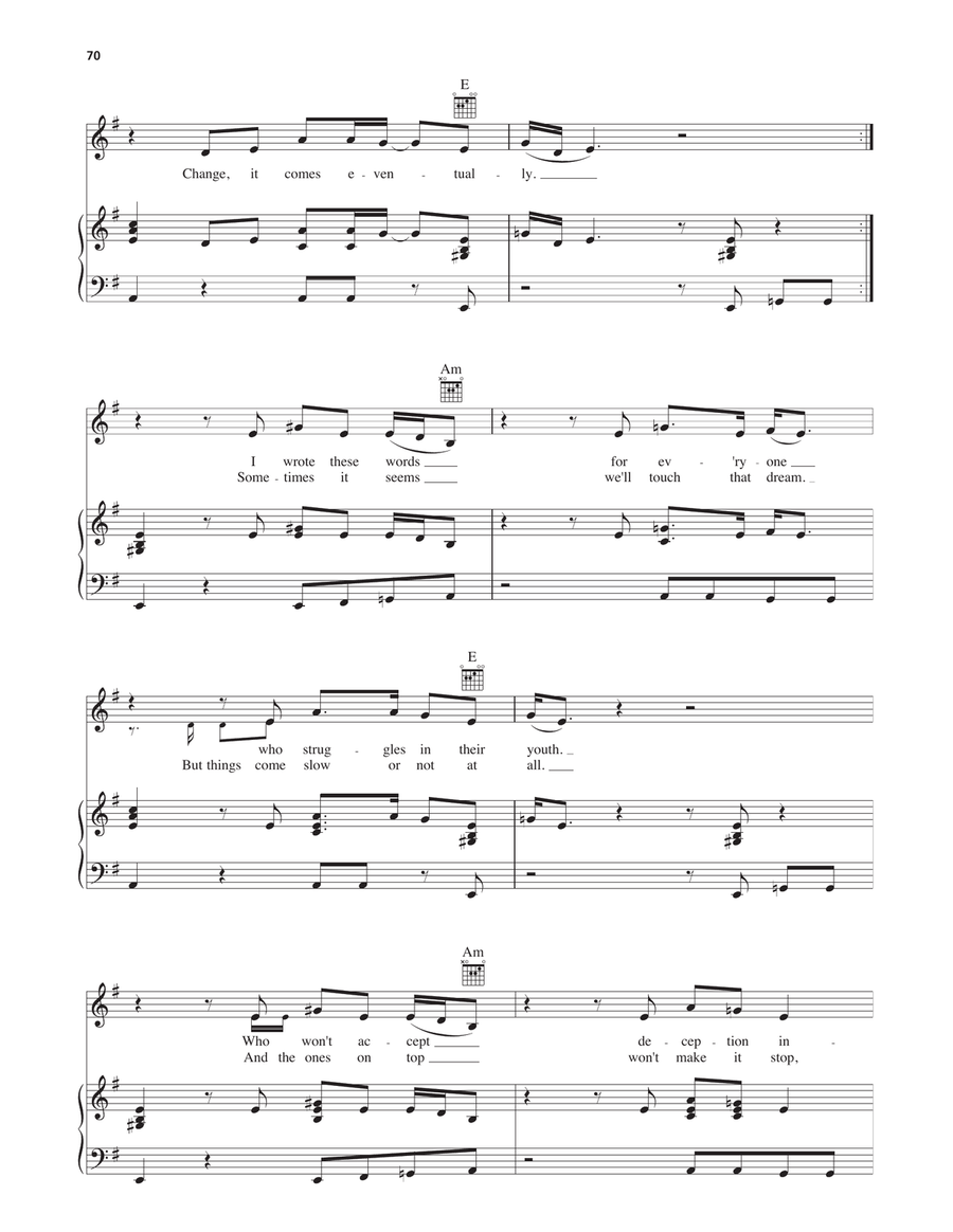 Everything Is Everything Everything Is Everything Piano, Vocal, Guitar scores gallery preview page 2