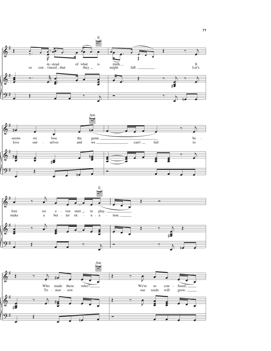 Everything Is Everything Everything Is Everything Piano, Vocal, Guitar scores gallery preview page 3