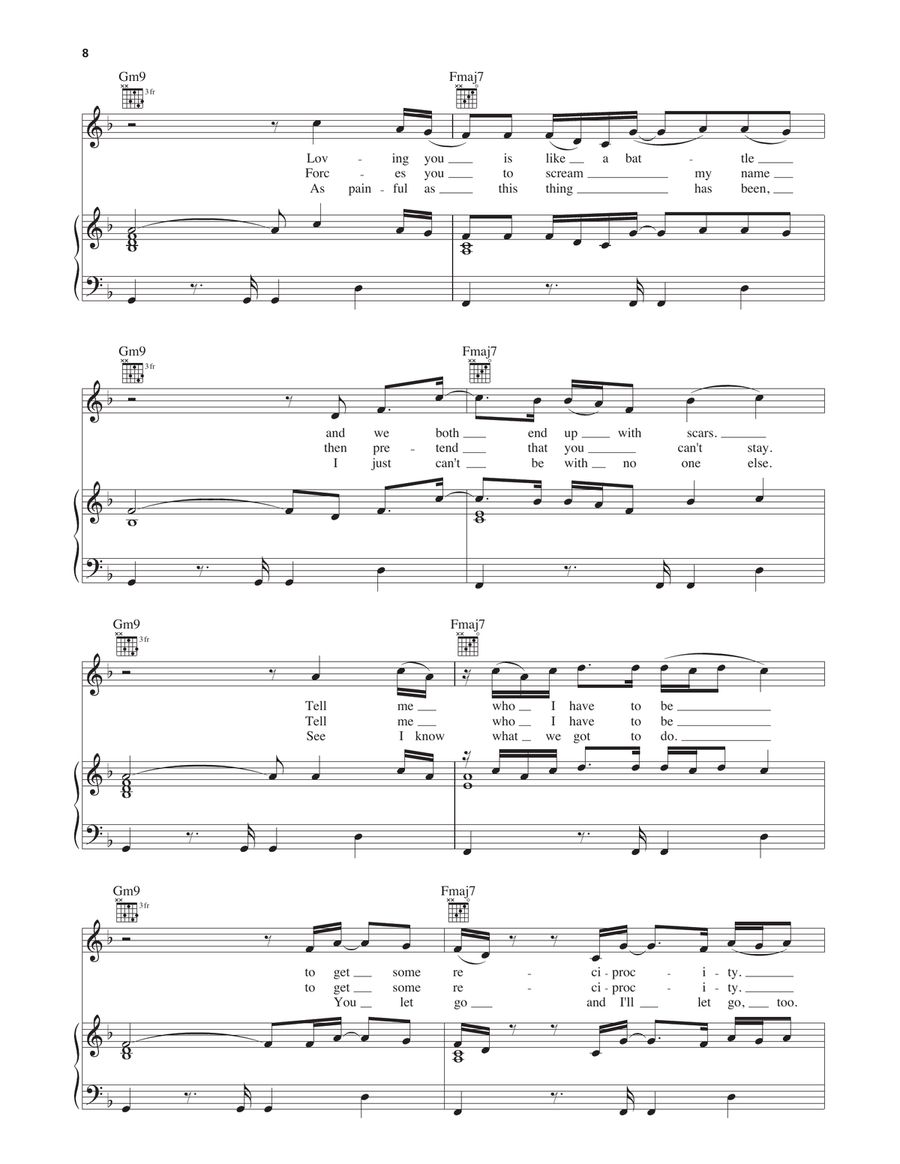Ex-Factor Ex-Factor Piano, Vocal, Guitar scores gallery preview page 2