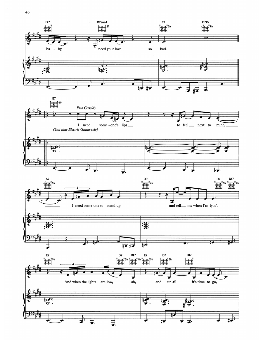 Need Your Love So Bad Need Your Love So Bad Piano, Vocal, Guitar scores gallery preview page 2