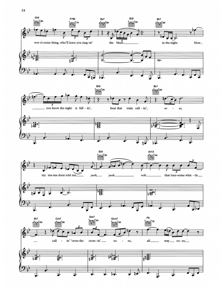 Blues In The Night Blues In The Night Piano, Vocal, Guitar scores gallery preview page 2