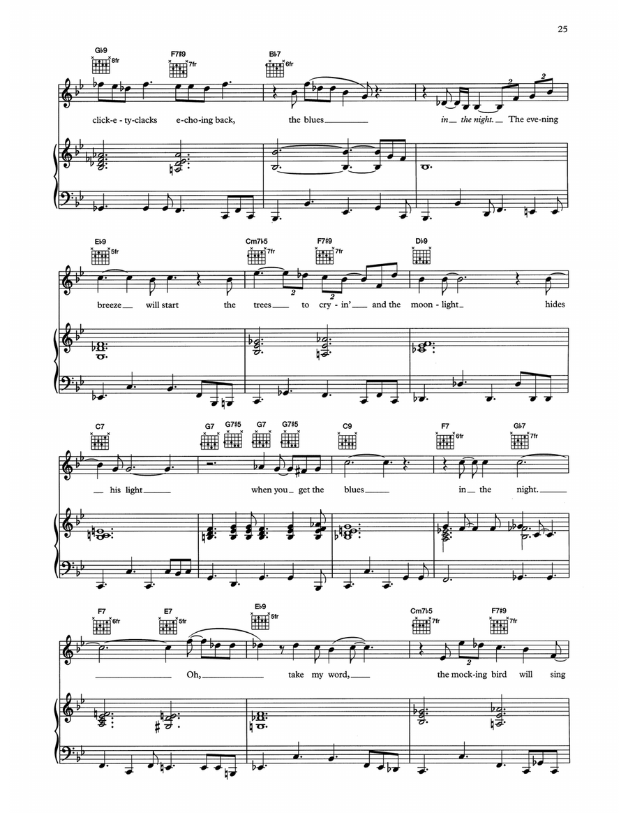 Blues In The Night Blues In The Night Piano, Vocal, Guitar scores gallery preview page 3