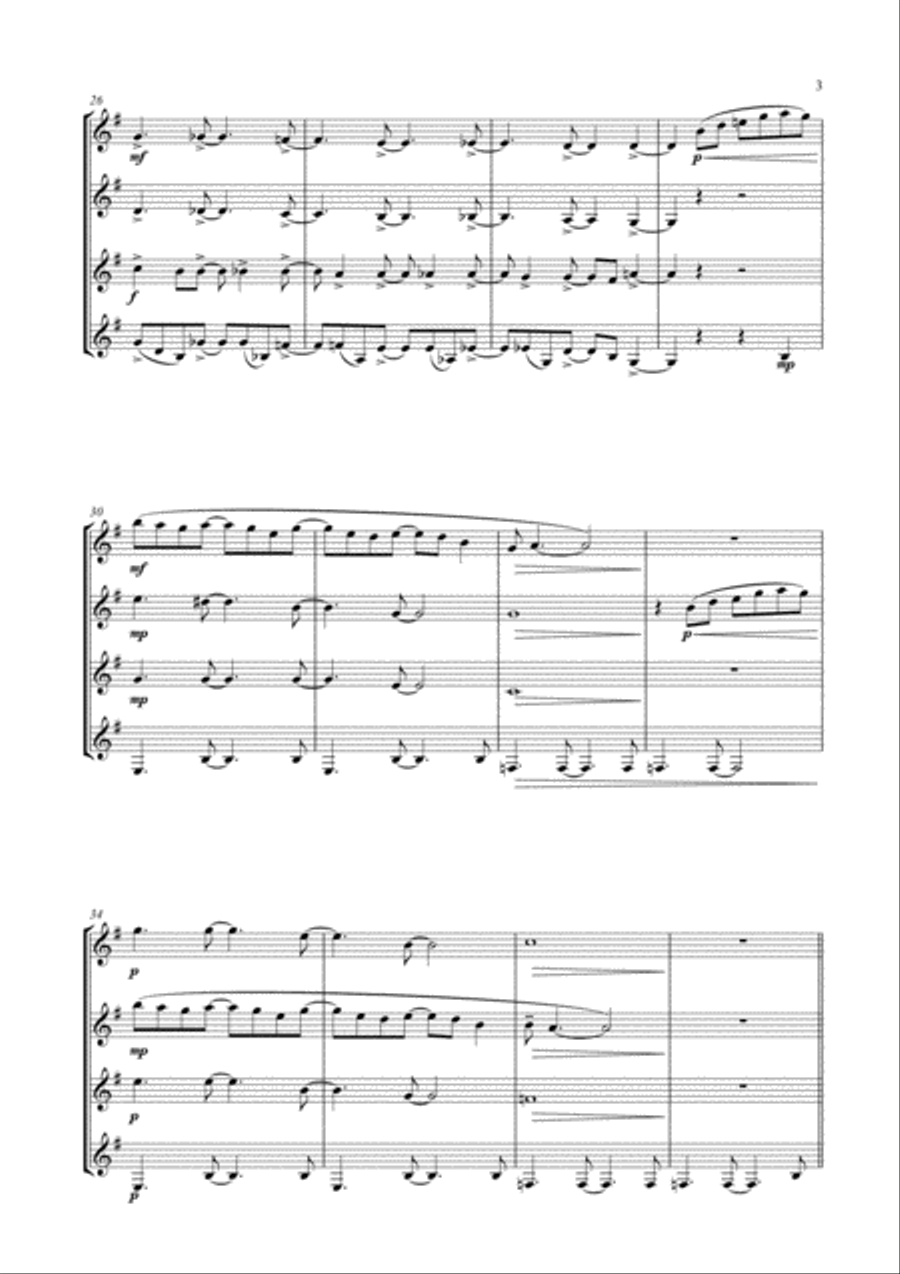 Don't You Worry 'bout A Thing Woodwind Ensemble scores gallery preview page 5