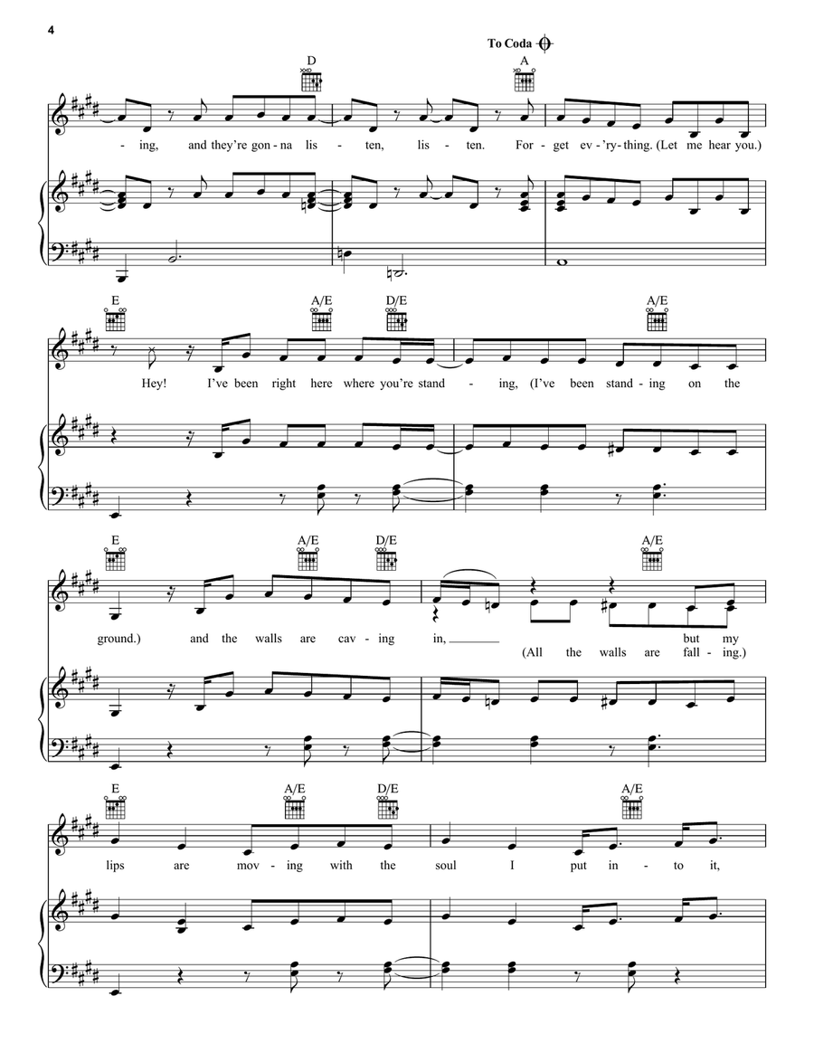 Just Sing (from Trolls World Tour) Piano, Vocal, Guitar scores gallery preview page 4