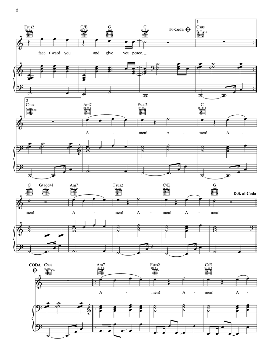 The Blessing The Blessing Piano, Vocal, Guitar scores gallery preview page 2