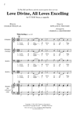 Love Divine, All Loves Excelling (Hyfrydol) – TTBB, a cappella