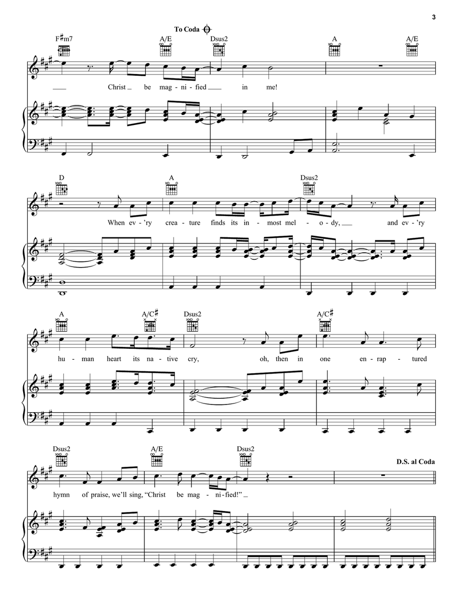 Christ Be Magnified Christ Be Magnified Piano, Vocal, Guitar scores gallery preview page 3