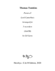 Pavan Lord Canterbury (arrangement for 5 recorders)