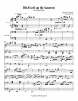His Eye Is on the Sparrow for Piano Duet