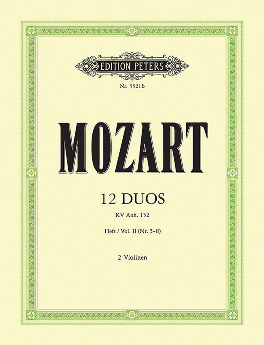 12 Duos KV Anh. 152, Volume 2 (No. 5-8) String Duet scores gallery preview page 1