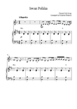 Ievan Polkka (clarinet in A solo and piano accompaniment with chords)