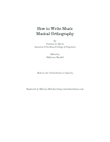 How To Write Music: Musical Orthography - Clement Harris