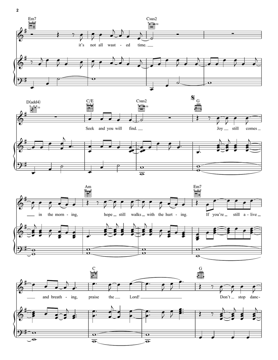 Alive & Breathing (feat. Elle Limebear) Piano, Vocal, Guitar scores gallery preview page 2