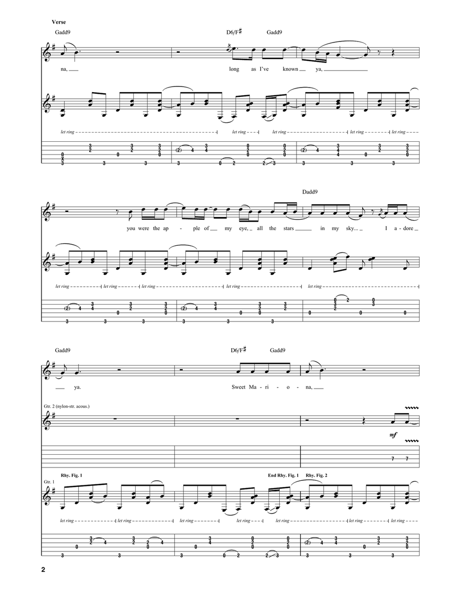 Sweet Mariona Sweet Mariona Electric Guitar scores gallery preview page 2