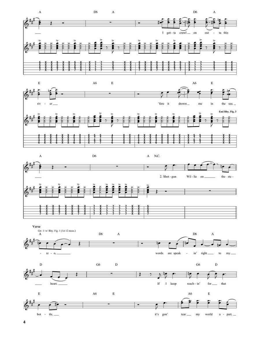 Too Much Whiskey Too Much Whiskey Electric Guitar scores gallery preview page 4