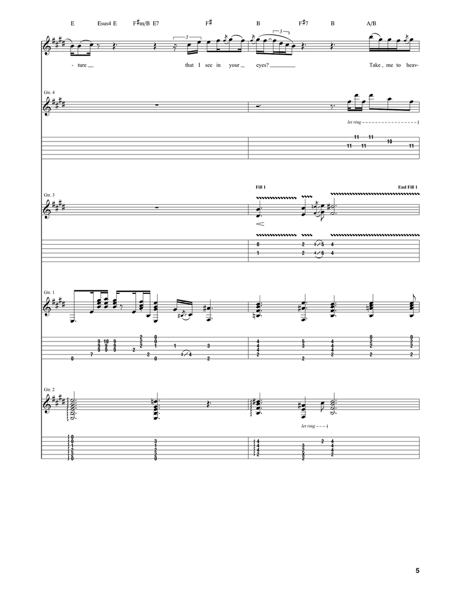 Beautiful Stranger Beautiful Stranger Electric Guitar scores gallery preview page 5