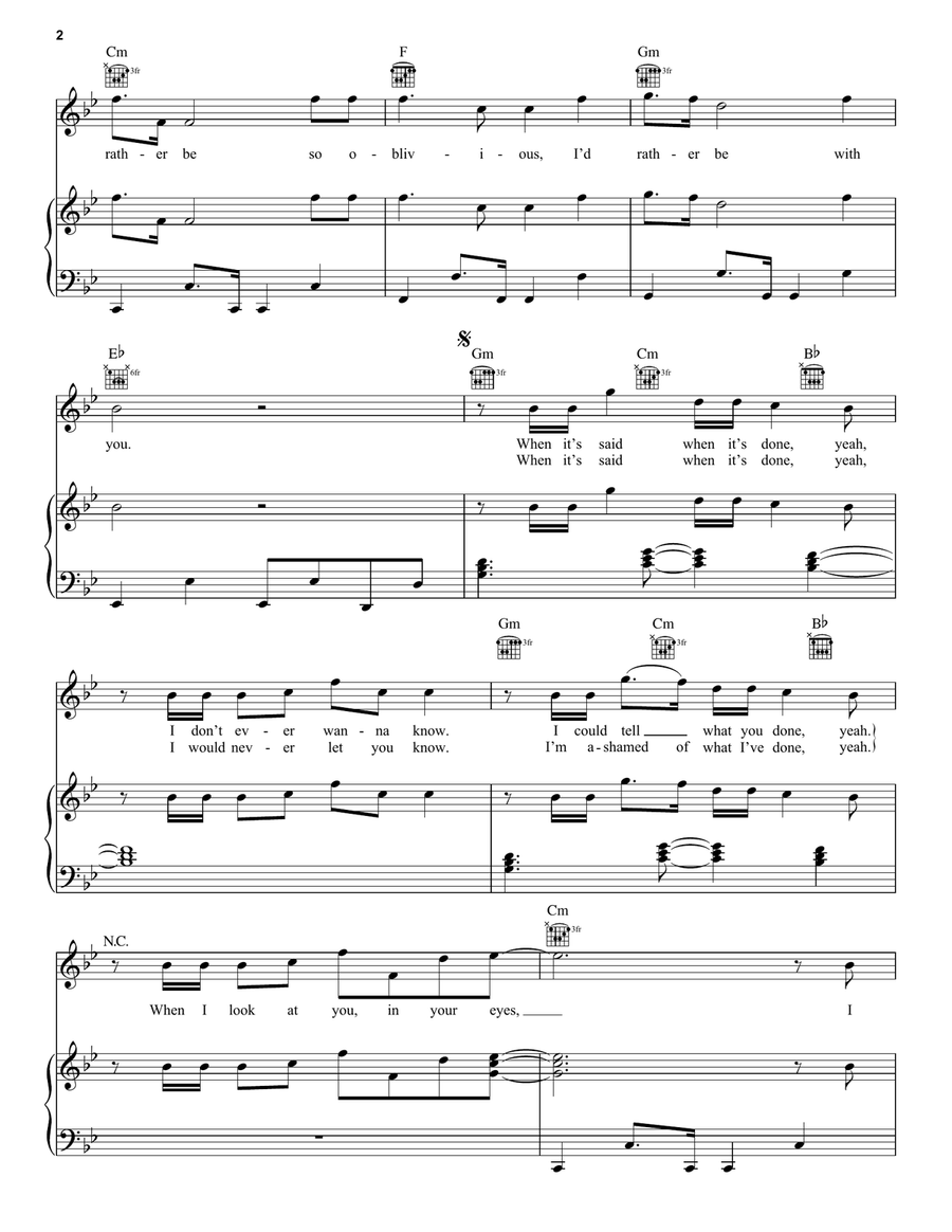 In Your Eyes In Your Eyes Piano, Vocal, Guitar scores gallery preview page 2