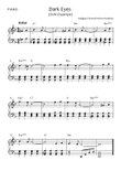 Dark Eyes (Ochi Chyornye) - Easy Piano