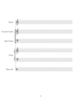 Four Piece Band Blank Manuscript Paper