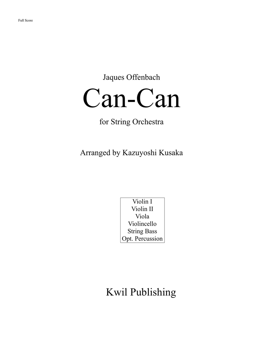 Can-Can for String Orchestra String Orchestra scores gallery preview page 1