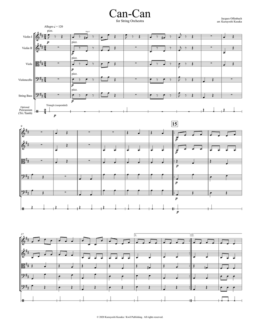 Can-Can for String Orchestra String Orchestra scores gallery preview page 2