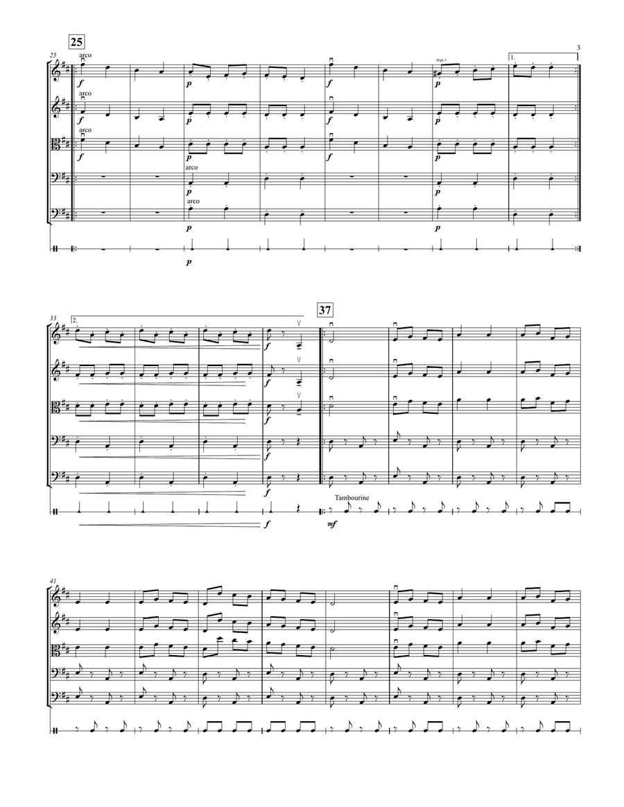 Can-Can for String Orchestra String Orchestra scores gallery preview page 3