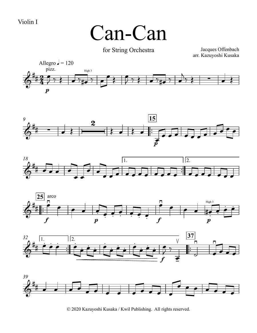 Can-Can for String Orchestra String Orchestra scores gallery preview page 6