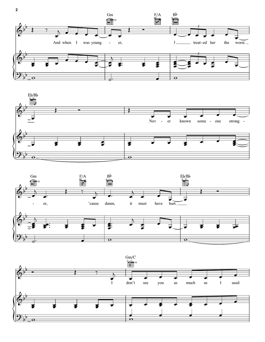 Her Her Piano, Vocal, Guitar scores gallery preview page 2