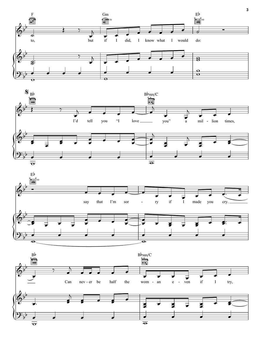 Her Her Piano, Vocal, Guitar scores gallery preview page 3