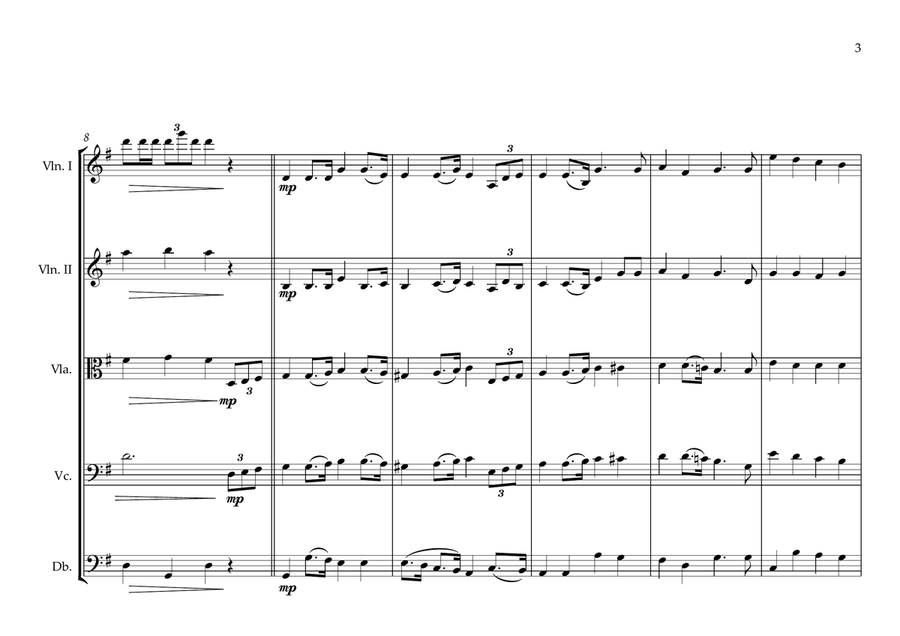 Ghanaian National Anthem for String Orchestra (World National Anthem Series) String Orchestra scores gallery preview page 3