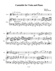 Cantabile for Viola and Piano